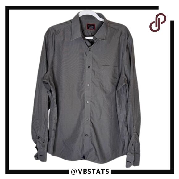 UNTUCKit Men's Wrinkle Free Sangiovese Long Sleeve Button Up Shirt Gray Size XL - Picture 1 of 8